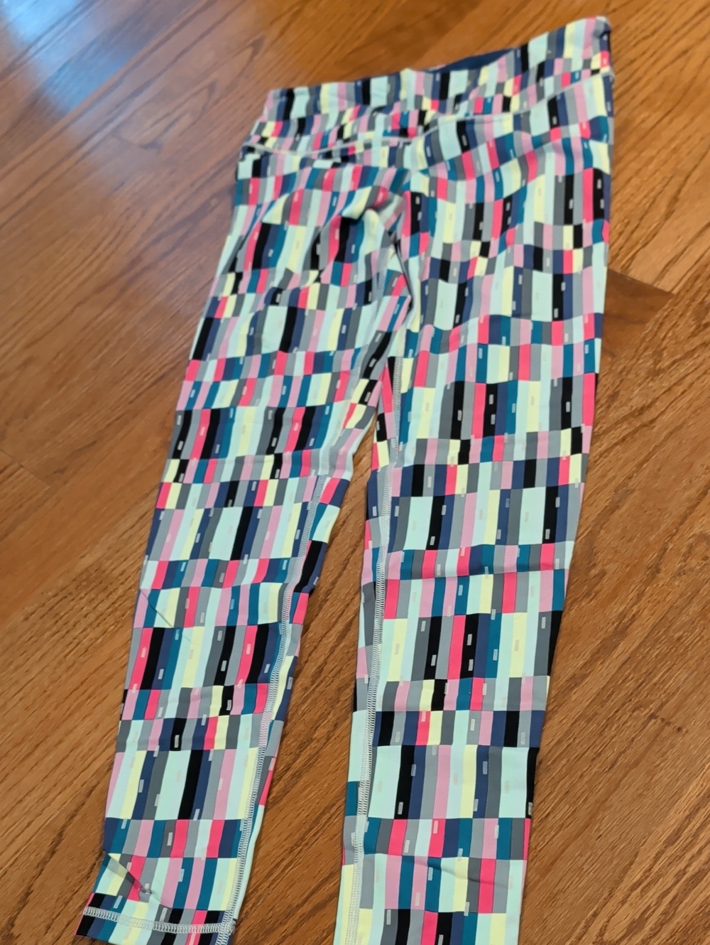 Kids Multicolor Geometric Leggings